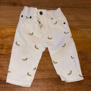 Stella McCartney White Jeans with Banana Print